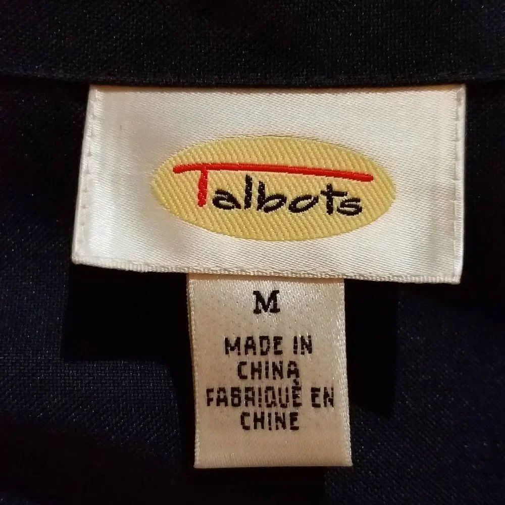 Talbots Navy 3 Button Blazer Size Medium - Picture 2 of 8